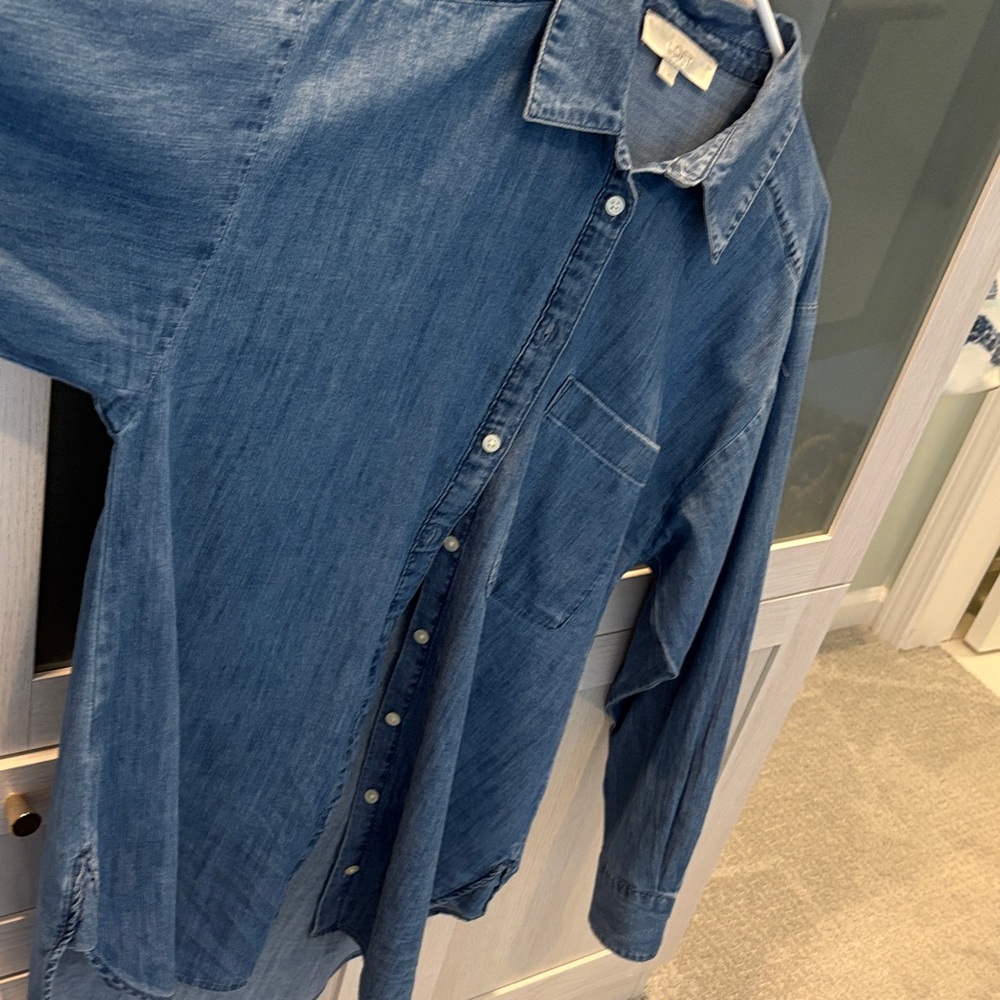 Loft Denim Oversized Tunic Sz S